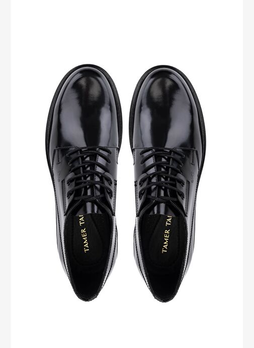 Tamer Tanca Erkek Hakiki Deri Siyah Deri Casual Ayakkabı - Görsel 6