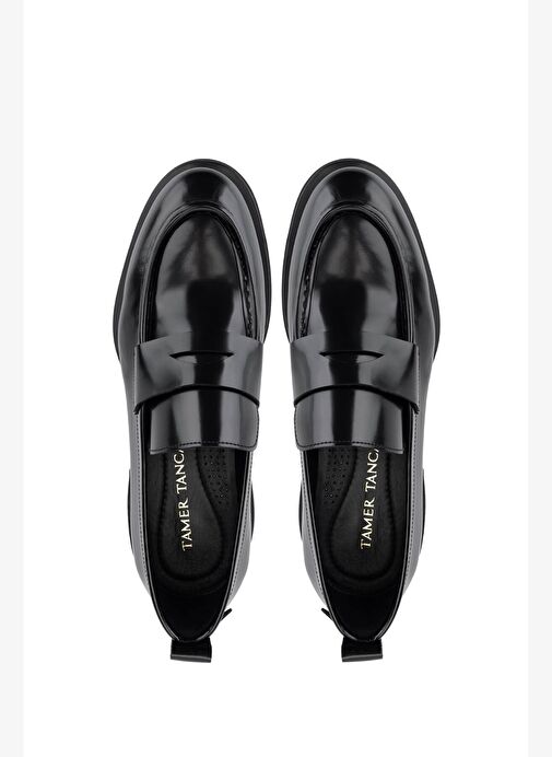 Tamer Tanca Erkek Hakiki Deri Siyah Açma Loafer Ayakkabı - Görsel 6