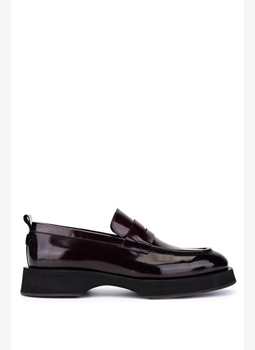Tamer Tanca Erkek Hakiki Deri Bordo Loafer Ayakkabı - Görsel 2