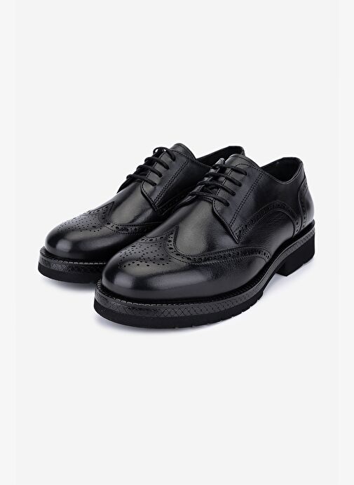 Valmenti Kadın Hakiki Deri Siyah Casual Ayakkabı - Görsel 6