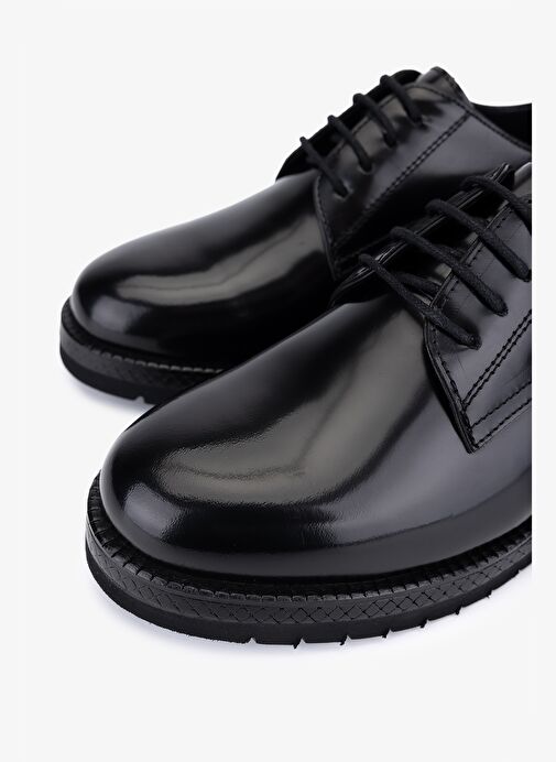 Valmenti Kadın Hakiki Deri Siyah Açma Klasik Ayakkabı - Görsel 4