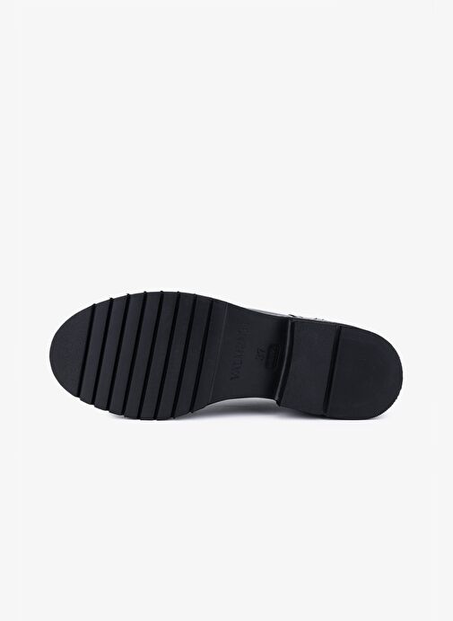 Valmenti Kadın Hakiki Deri Siyah Açma Klasik Ayakkabı - Görsel 5