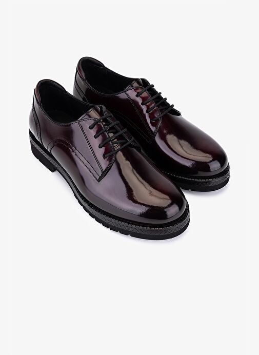 Valmenti Kadın Hakiki Deri Bordo Klasik Ayakkabı - Görsel 3