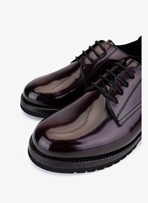 Valmenti Kadın Hakiki Deri Bordo Klasik Ayakkabı - Görsel 4