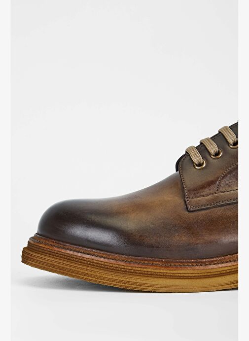 Exton Erkek Hakiki Deri Kahverengi Casual Ayakkabı - Görsel 4