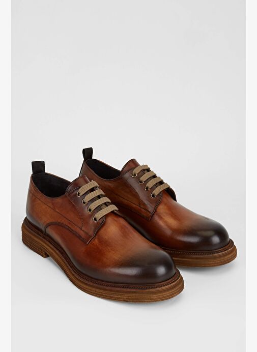 Exton Erkek Hakiki Deri Taba Casual Ayakkabı - Görsel 3