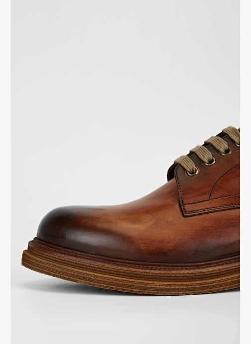 Exton Erkek Hakiki Deri Taba Casual Ayakkabı - Görsel 4