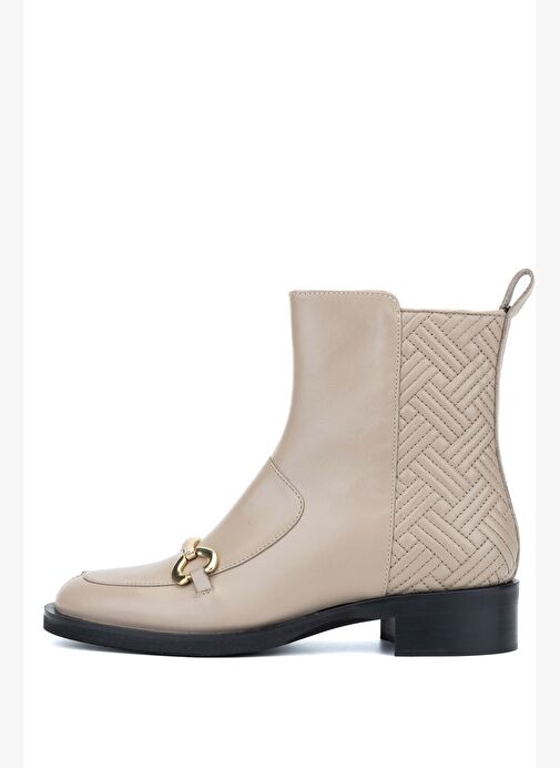 Evaluna Kadın Hakiki Deri Taupe Casual Bot - Görsel 3