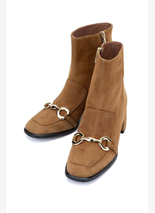 Evaluna Kadın Hakiki Deri Taba Casual Bot - Görsel 5