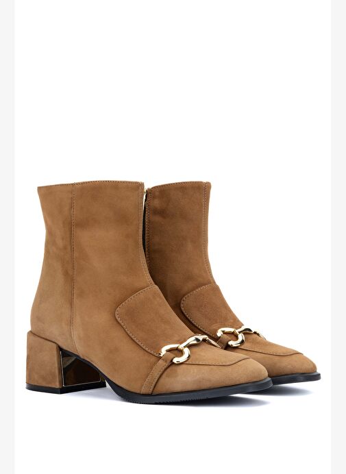 Evaluna Kadın Hakiki Deri Taba Casual Bot - Görsel 6