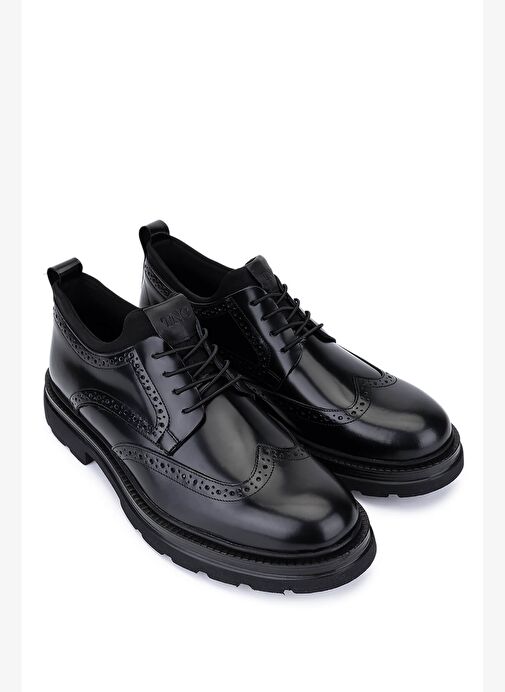 Tamer Tanca Erkek Hakiki Deri Siyah Açma Casual Ayakkabı - Görsel 3