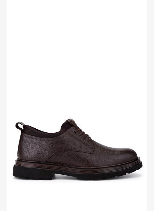 Tamer Tanca Erkek Hakiki Deri Kahverengi Casual Ayakkabı - Görsel 2