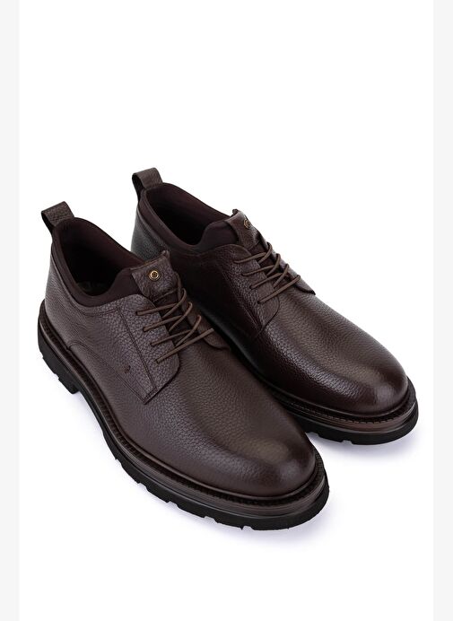 Tamer Tanca Erkek Hakiki Deri Kahverengi Casual Ayakkabı - Görsel 3