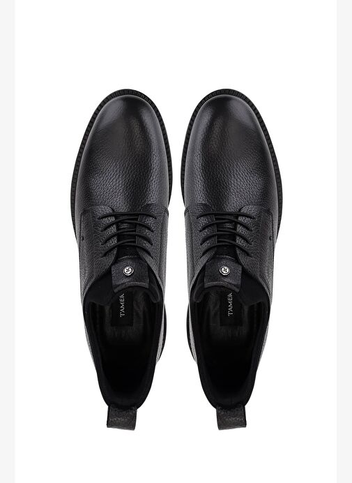 Tamer Tanca Erkek Hakiki Deri Siyah Floter Casual Ayakkabı - Görsel 6