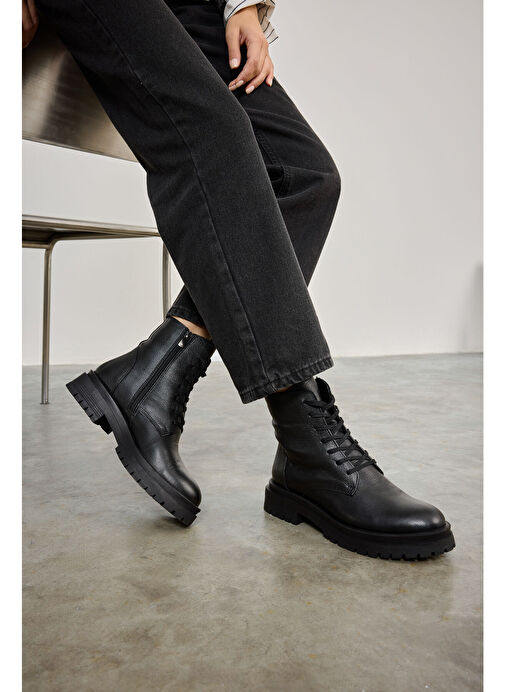 Ziya, Kadın Hakiki Deri Bot 143359Z305 Siyah - Görsel 2
