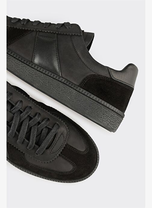 Siyah Deri Erkek Günlük Ayakkabı - Görsel 6