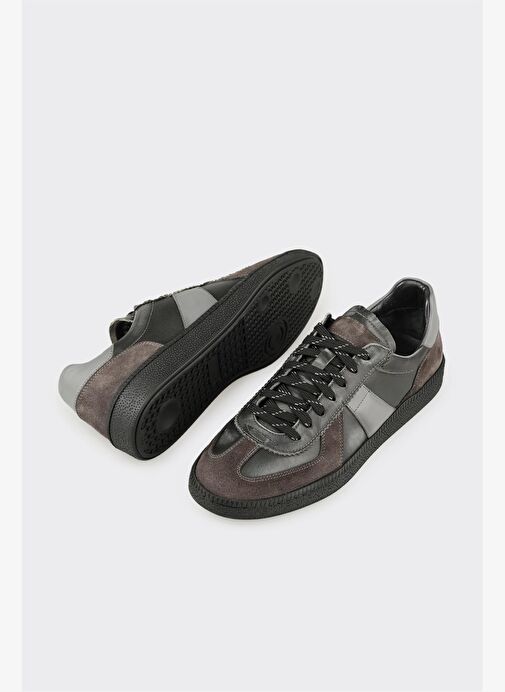 Antrasit Deri Erkek Günlük Ayakkabı - Görsel 4