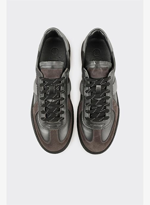Antrasit Deri Erkek Günlük Ayakkabı - Görsel 5