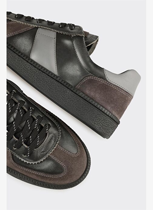 Antrasit Deri Erkek Günlük Ayakkabı - Görsel 6