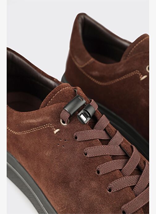 Kahve Deri Erkek Günlük Ayakkabı - Görsel 6