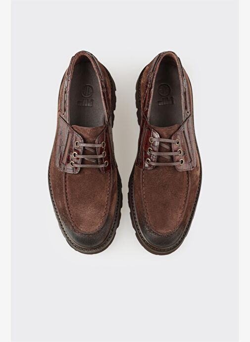 Kahve Deri Erkek Günlük Ayakkabı - Görsel 5