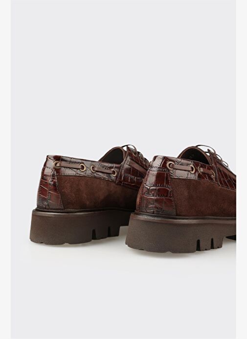 Kahve Deri Erkek Günlük Ayakkabı - Görsel 6