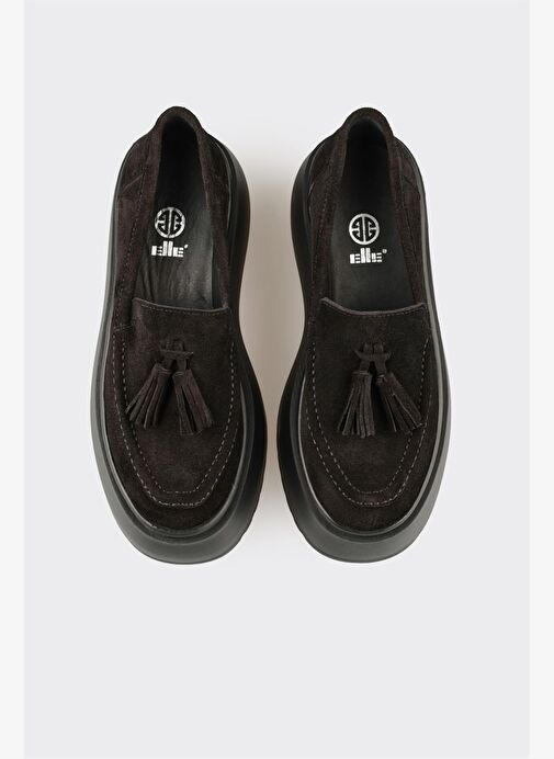 Siyah Deri Kadın Topuklu Ayakkabı - Görsel 5