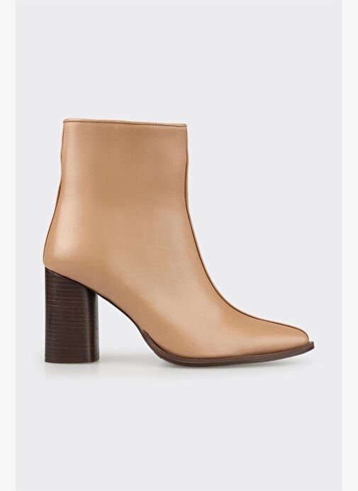 Naturel Deri Kadın Klasik Bot - Görsel 2
