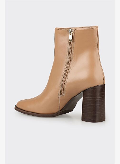 Naturel Deri Kadın Klasik Bot - Görsel 4