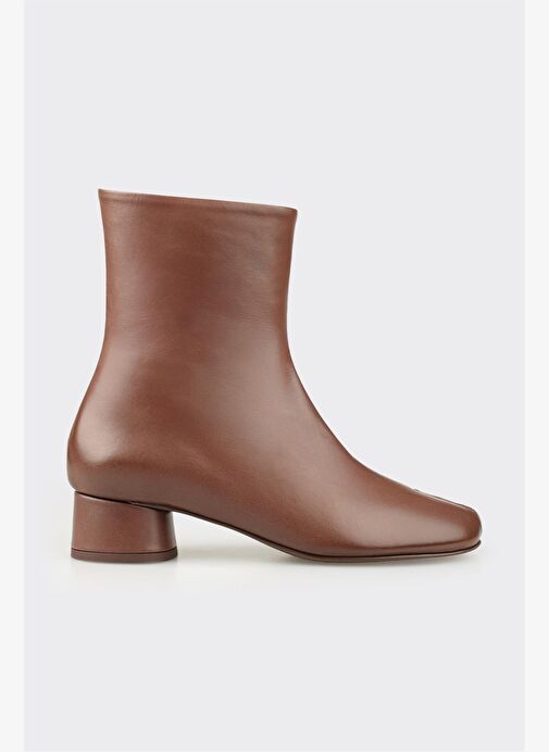 Kahve Deri Kadın Klasik Bot - Görsel 2