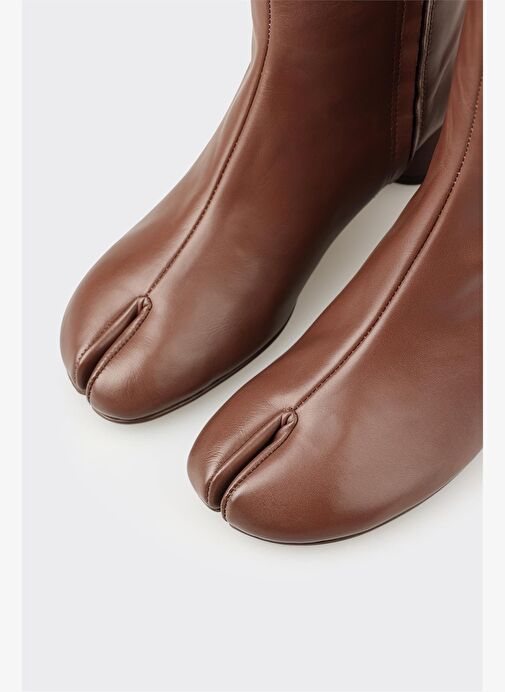 Kahve Deri Kadın Klasik Bot - Görsel 5