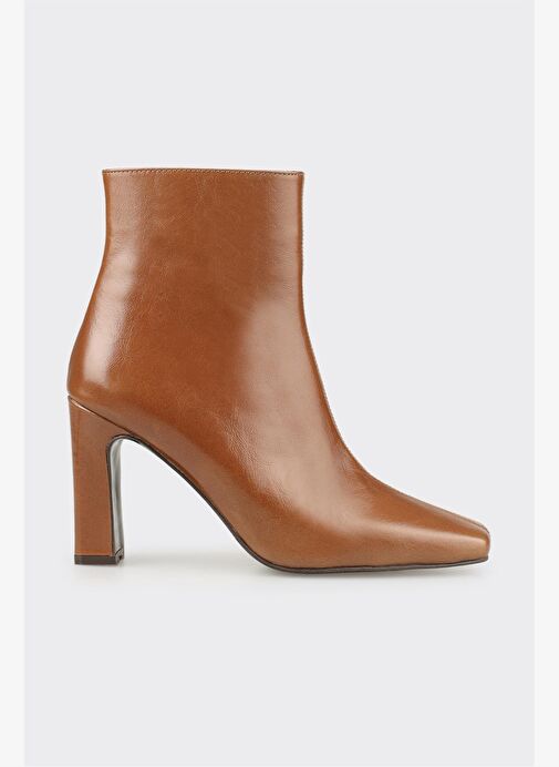 Vizon Deri Kadın Yüksek Topuk Bot - Görsel 2