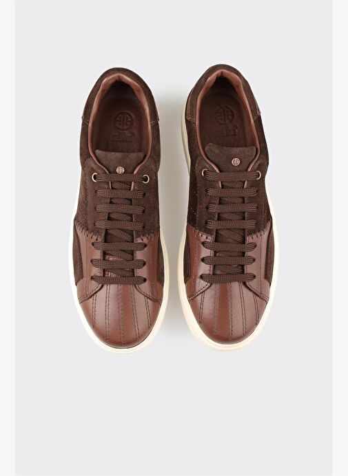 Kahve Deri Erkek Spor Ayakkabı - Görsel 5