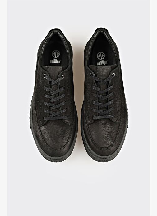 Siyah Deri Erkek Günlük Ayakkabı - Görsel 5