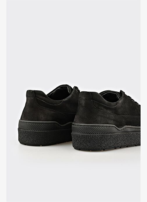 Siyah Deri Erkek Günlük Ayakkabı - Görsel 6