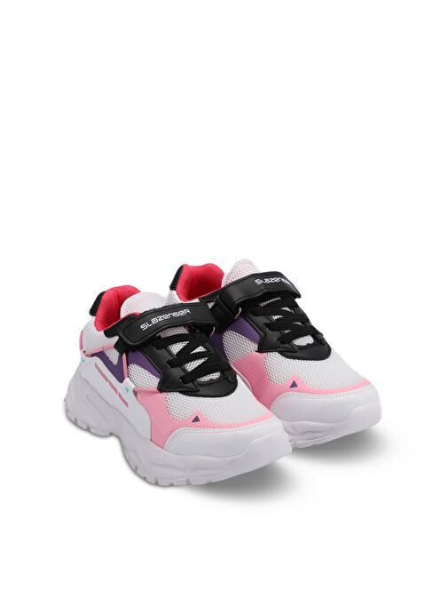 Slazenger KEKOA IN Kız Çocuk Sneaker Ayakkabı Beyaz / Pembe - Görsel 3