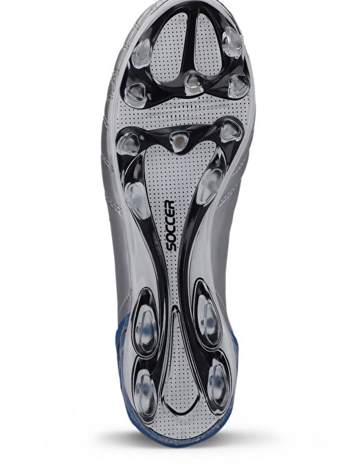 Slazenger HUGO KR Erkek Futbol Ayakkabı Gri / Mavi - Görsel 8