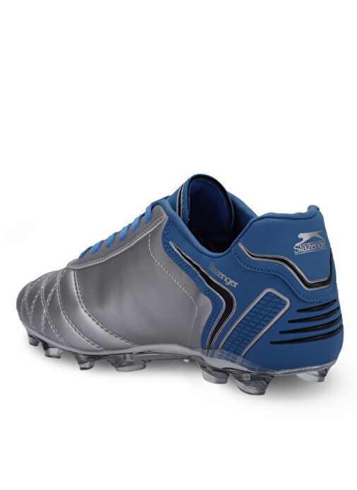 Slazenger HUGO KR Erkek Futbol Ayakkabı Gri / Mavi - Görsel 4