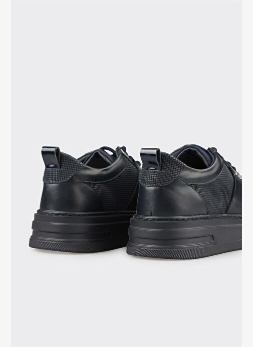 Lacivert Deri Erkek Günlük Ayakkabı - Görsel 6