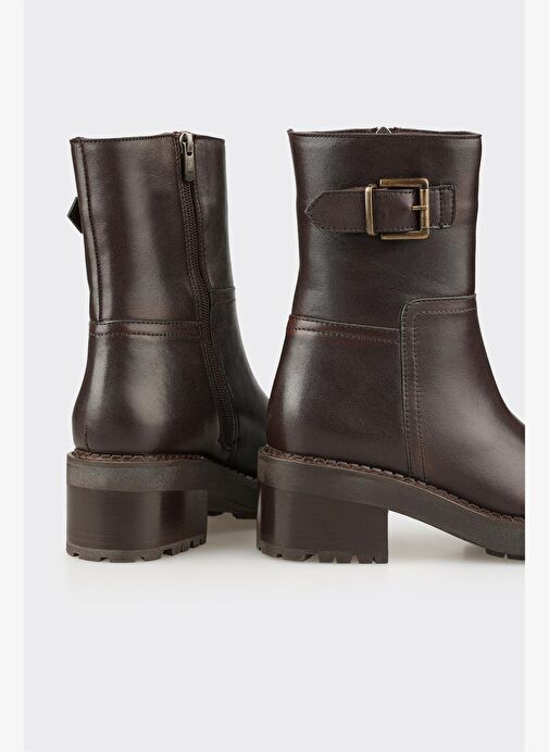 Kahve Deri Kadın Günlük Bot - Görsel 5