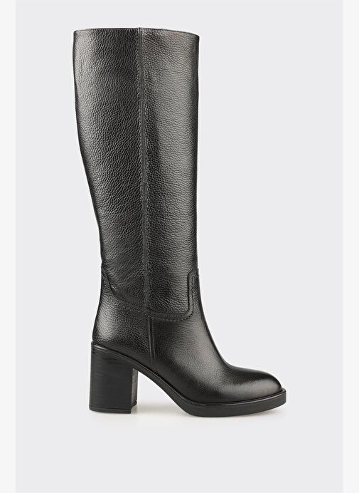Siyah Deri Kadın Çizme - Görsel 2
