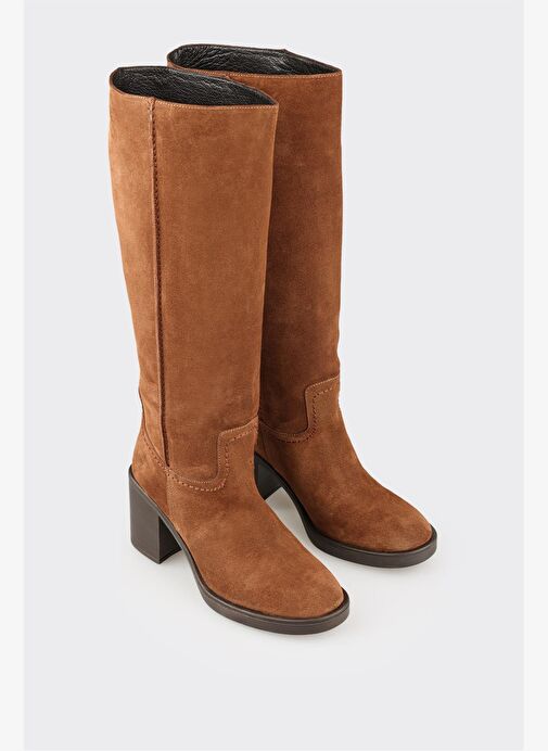 Taba Deri Kadın Çizme - Görsel 3