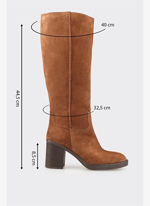 Taba Deri Kadın Çizme - Görsel 6