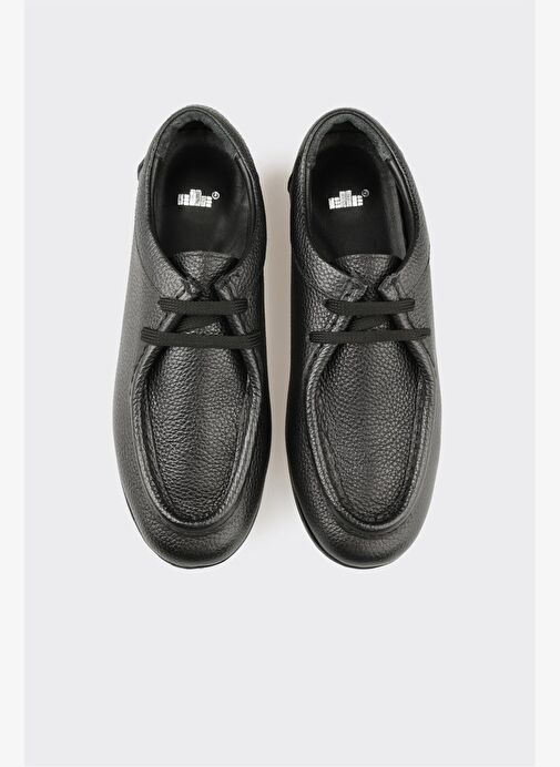 Siyah Deri Kadın Günlük Ayakkabı - Görsel 5