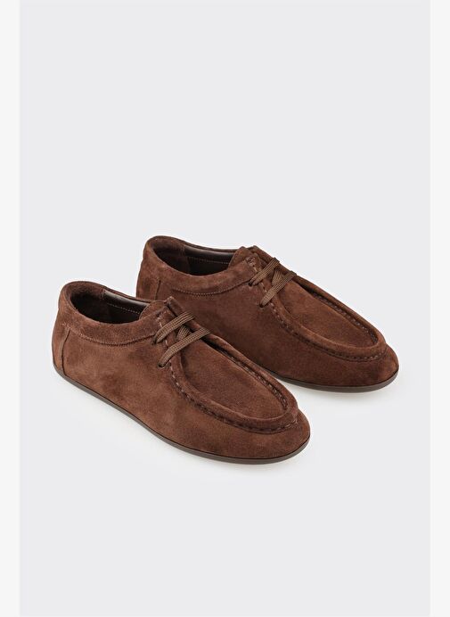 Kahve Deri Kadın Günlük Ayakkabı - Görsel 3