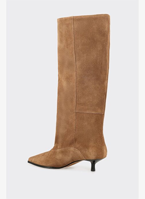 Taba Deri Kadın Çizme - Görsel 4