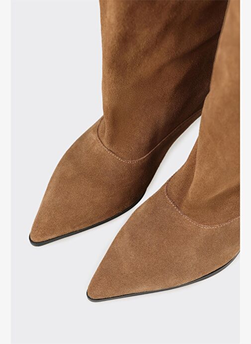 Taba Deri Kadın Çizme - Görsel 5