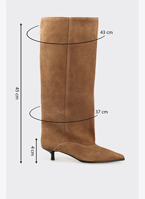 Taba Deri Kadın Çizme - Görsel 6