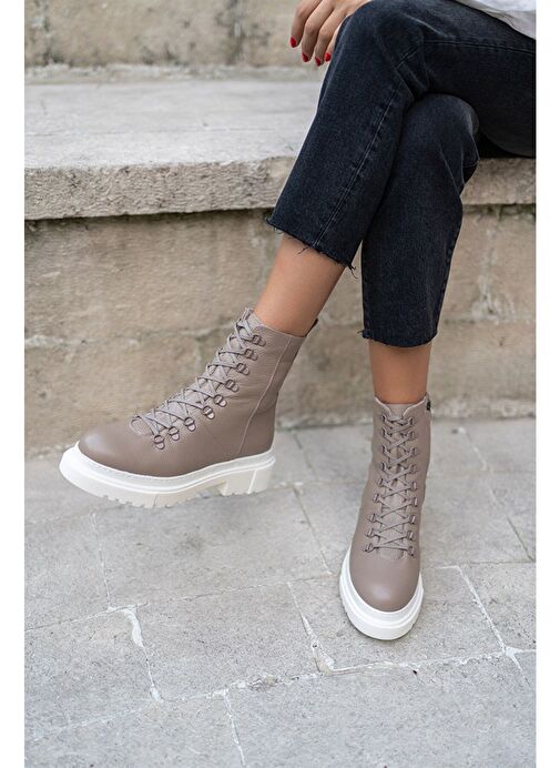 Kayla Vizon Deri Bot - Görsel 3