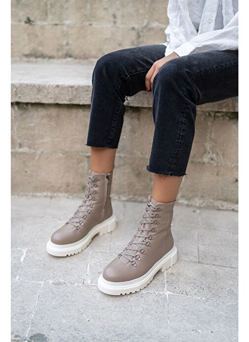 Kayla Vizon Deri Bot - Görsel 4